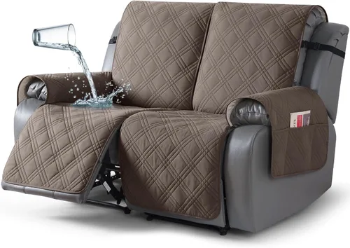 Miniatura 34 de TAOCOCO Fundas para Sillón de Dos Plazas Reclinable 100% Impermeables, Fundas Divididas para Loveseat Reclinable, Funda Antideslizante para Sofá