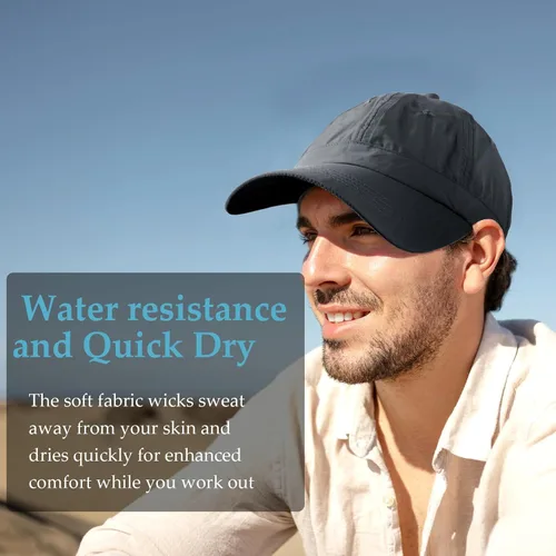 Miniatura 52 de Gorra de béisbol impermeable para hombre, sombrero de lluvia plegable para correr al aire libre, sombrero de pesca solar