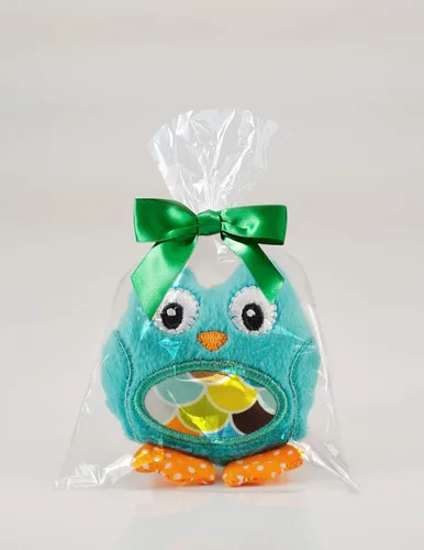 Miniatura 4 de Purple Q Crafts - Bolsas de celofán de plástico transparente con lazos de torsión de 4 pulgadas, coloreados para regalo o uso en fiestas