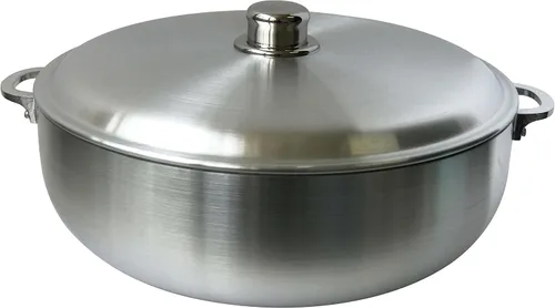 Miniatura 7 de Wee's Beyond Horno holandés Caldero de calibre pesado con tapa de aluminio, 3.7 cuartos de galón, color plateado