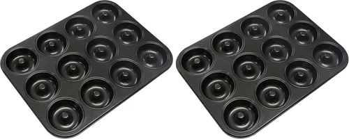 Miniatura 8 de Webake molde para hornear donas extragrueso y antiadherente, tamaño estándar, con capacidad para 12 donas de 2.8 pulgadas