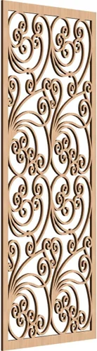 Miniatura 34 de 9 3/8"W x 24 3/8"H x 1/4"T Marilla Decorativos Paneles de Pared de Madera Calado, Abedul