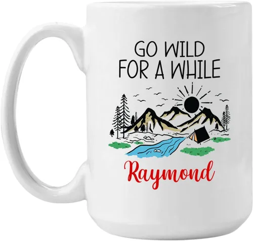 Miniatura 8 de Taza personalizada de fogata – 11 oz y 15 onzas, nombre personalizado, diseños de aventura y montaña, perfecta para campistas y viajeros