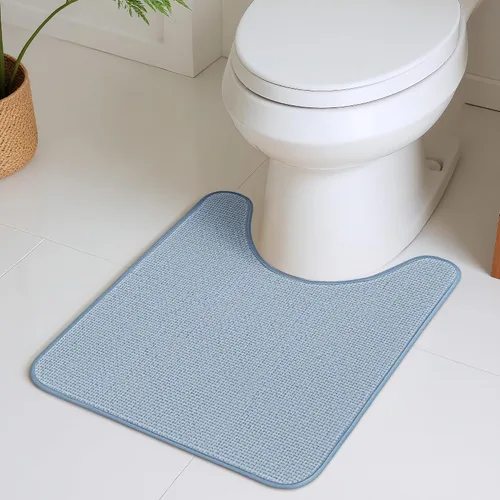 Miniatura 16 de GRANNY SAYS Tapetes de baño azules, de felpilla suave, absorbentes, de 20 x 32 pulgadas, alfombras de baño pequeñas antideslizantes, lavables