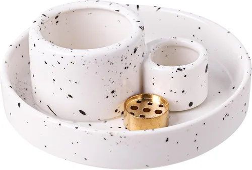 Miniatura 8 de Soporte de incienso de cerámica, soporte de Palo Santo y salvia, quemador de incienso de varillas verticales, atrapacenizas de incienso Inscents