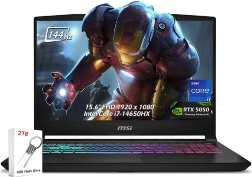 msi Katana 15 HX 15.6 pulgadas 144Hz Gaming Laptop Intel Core i7-14650HX NVIDIA GeForce RTX 5050 8GB, 16GB DDR5 1TB SSD, Wi-Fi6E, Bluetooth, KB