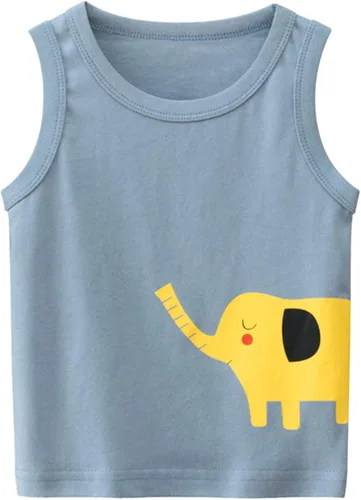 Camiseta sin mangas para bebé, ropa casual de moda para niños, de verano, con bonito estampado, camisetas gráficas elegantes