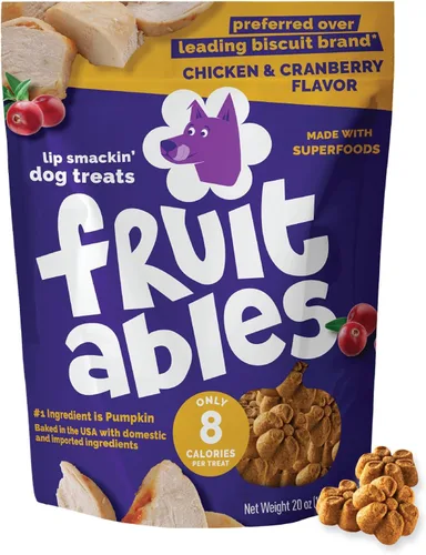 Miniatura 19 de Fruitables Golosinas horneadas para perros, golosinas saludables de calabaza para perros, bajas en calorías y deliciosas, sin trigo, maíz o soja