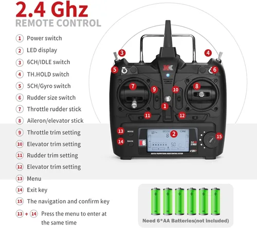 Miniatura 6 de CKYSCHN WLtoys K110S XK Helicóptero RC sin escobillas 6CH, 2.4G Helicóptero de control remoto para adultos - Helicóptero de vuelo invertido 3D
