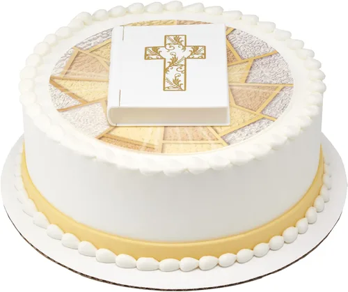 Miniatura 5 de Decoración para pastel de Biblia religiosa y cruz