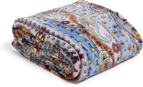 Miniatura 8 de Vera Bradley Manta de felpa de forro polar Botánico Paisley Rosa