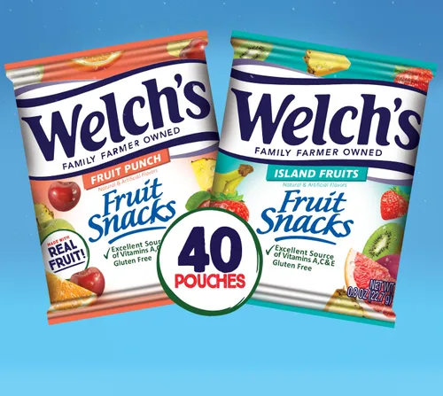 Miniatura 7 de Welch's Paquete de aperitivos de frutas, frutas mixtas y frutas isleñas, sin gluten, paquete a granel, bolsas individuales de una sola porción, 0.8