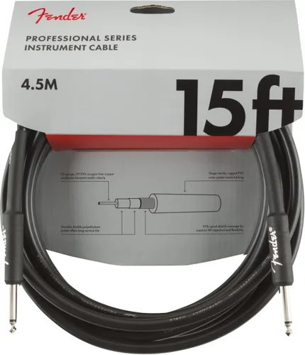 Miniatura 16 de Fender Cable de instrumento de serie Professional, cable de guitarra de 10 pies, listo para escenario con diseño antitorceduras, negro