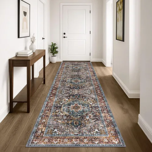 Miniatura 61 de KOZYFLY Alfombra Pequeña de Área 2x3 Pies Alfombras para Entrada Lavable Boho Alfombra de Entrada Antideslizante Tapete de Puerta Interior Entrada