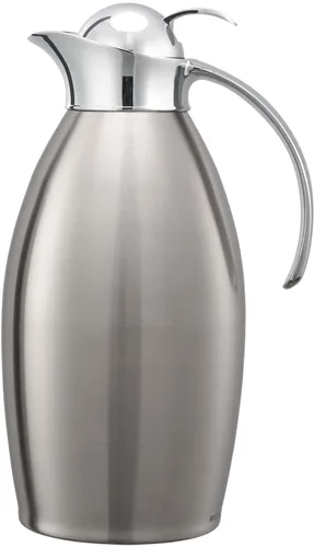 Miniatura 6 de Service Ideas Nicollet Carafe, Vacuum Insulated, 20oz, Push-button Lid NIC06BSPBBX in 0.6 Liter Black Onyx, Stainless Vacuum Insulated, Stainless