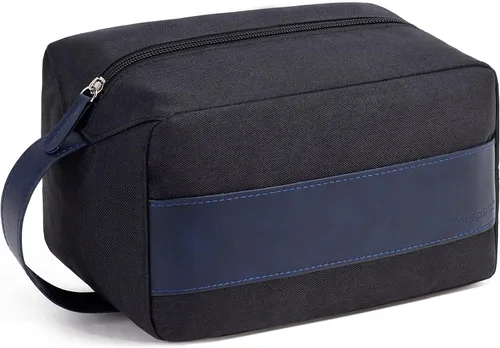 Miniatura 8 de Vorspack Neceser para hombre – Bolsa de viaje resistente al agua para artículos de tocador, accesorios, artículos esenciales de viaje, regalos, Negro