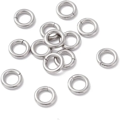 Miniatura 55 de HDSupplies 100 piezas - 4mm de argollas de acero inoxidable 304 de tono negro - Calibre 22 (espesor de 0.6mm)