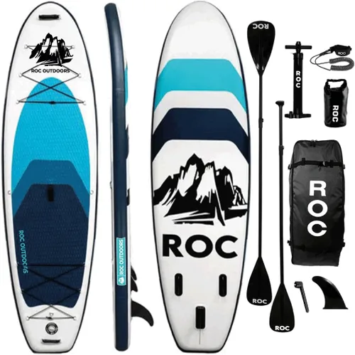 Miniatura 31 de Roc Tabla de remo inflable con accesorios y mochila de alta calidad, cubierta antideslizante, bolsa impermeable, correa, remo y bomba de mano.