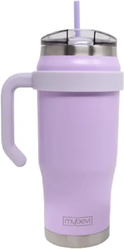 Miniatura 13 de MyBevi Outlander - Taza de viaje de acero inoxidable de alta calidad, para frío/calor, aislamiento de 3 capas, mango resistente, duradera y elegante