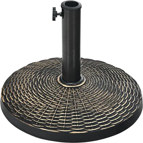 Miniatura 9 de Giantex Soporte de base de sombrilla de patio de 21 libras, soporte resistente para sombrilla para exteriores con base rellena de cemento, se adapta