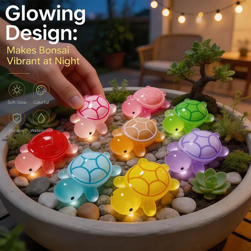 Miniatura 3 de 30 piezas de figuras de jardín en miniatura de resina 3D que brillan en la oscuridad, accesorios para decorar casa de muñecas, pecera, nevera, arte