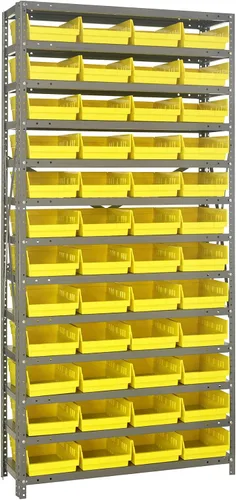 Miniatura 475 de Quantum QSBU-245BK Heavy Duty Shelving Unit with (7) Shelves and (24) QUS245 Black Bins for Garage Warehouse Storage Distribution 400 lb Load