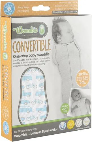 Miniatura 5 de Saco de bebé Woombie, convertible, fácil de usar, opción natural de abrazo, elástico, abrazable, tela transpirable