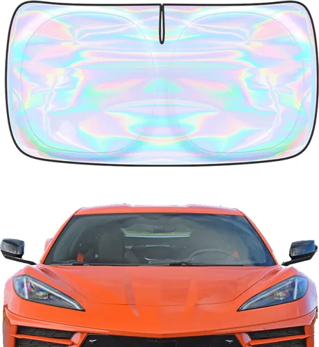 Miniatura 13 de Parasol para parabrisas Rivian R1S R1T 2022-2026 – Parasol compatible con Rivian R1S R1T plegable para ventana delantera, protector de visera solar