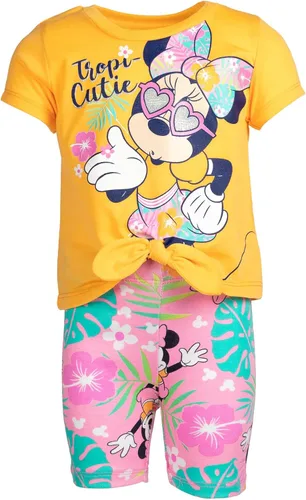 Miniatura 5 de Disney Minnie Mouse - Juego de camiseta y shorts para bicicleta