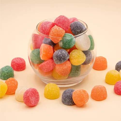 Miniatura 6 de Gum Drops Paquete de 2 libras Caramelos de gelatina gigante de gominolas Surtido de sabores de frutas y regaliz Caramelo de gotas de goma