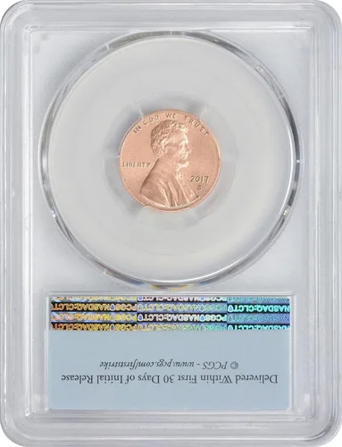 Miniatura 2 de 2017 S Lincoln Shield 2017 S PCGS SP-70 Enhanced Lincoln Shield First Strike RD Cent SP-70 PCGS SP