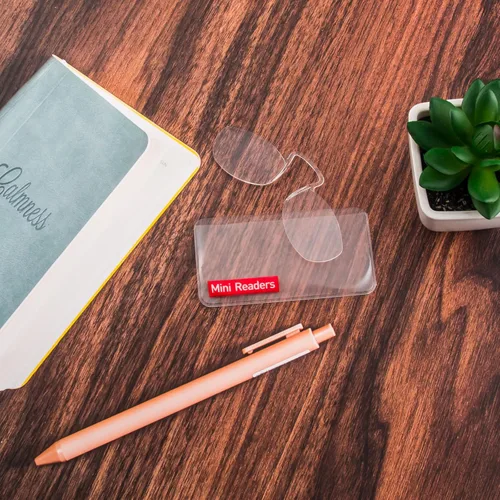 Miniatura 7 de DXYXYO Gafas de lectura delgadas sin brazos para hombres y mujeres, mini lectores de nariz ligeros sin patas con clip, paquete de 3