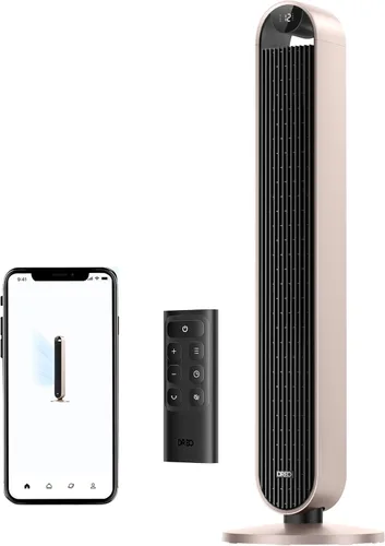 Ventilador de torre inteligente Dreo con control de voz, ventilador oscilante de 120° compatible con Alexa/Google/App/control remoto, 42 pulgadas,
