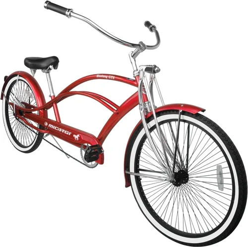 Miniatura 30 de MICARGI Bicicleta híbrida para adultos de 24/26 pulgadas, bicicleta híbrida de 1/7 velocidades para mujeres, hombres, personas mayores, bicicleta