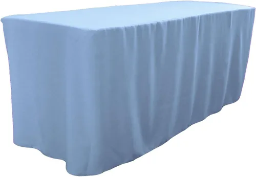 Miniatura 18 de LA Linen Mantel ajustable de popelina de poliéster, 96.2 in de largo x 30.0 in de ancho x 76.2