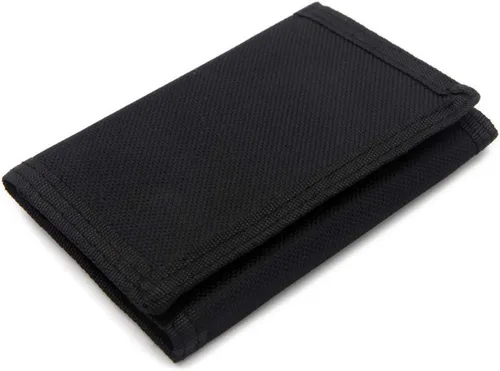 Cartera de bloqueo de RFID (identificación de frecuencia de radio) de tres partes de lona, para deportes al aire libre, para niños. Cartera de