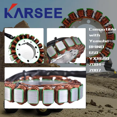 Miniatura 3 de KARSEE Magneto estator compatible con Yamaha RHINO 660, Yamaha Grizzly 660 Yfm660 Yfm 660 2004-2007 Grizzly 400 450 5GH-81410-00-00