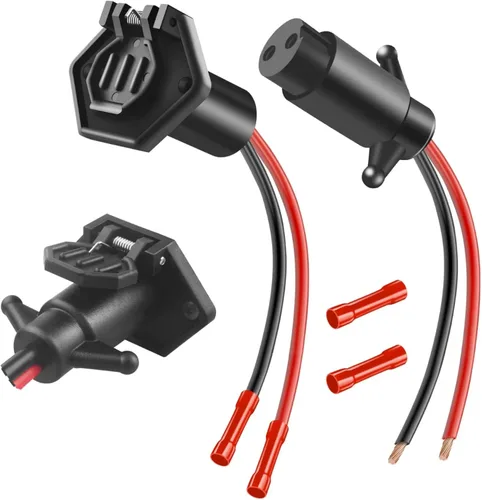 Enchufe de motor de arrastre, enchufe impermeable de 12V-24V de conexión rápida para barco, conector de motor de arrastre de calibre 8 de 2 cables y
