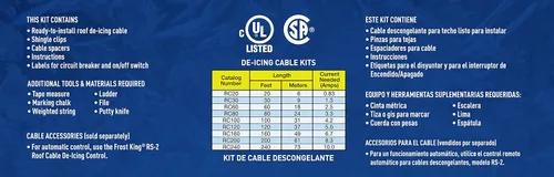 Miniatura 10 de Kit de cables eléctricos automáticos para techos color negro, de 160 x 120 x 7 pies, RC160 de Frost King, RC30