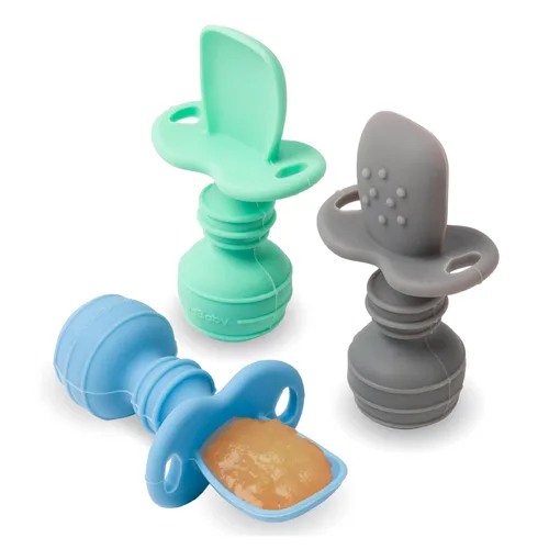 Miniatura 9 de Upward Baby - Cuchara de silicona para bebés con barrera antiestrangulamiento, cucharas para bebés de 6 meses, suministros infantiles de primera
