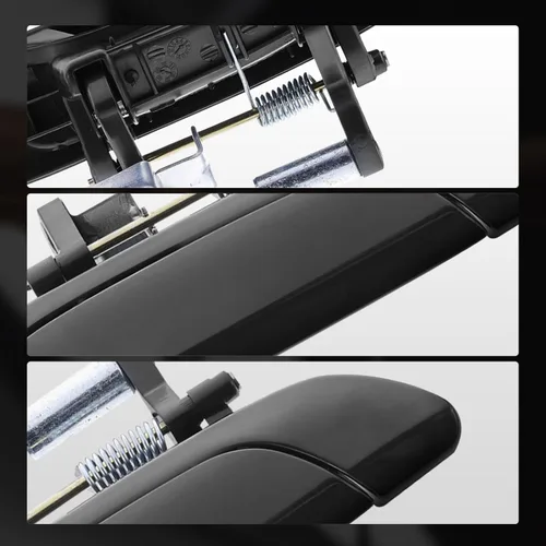 Miniatura 7 de A-Premium Manijas de puerta exteriores compatibles con Honda Civic 2001 2002 2003 2004 2005, sedán, negro liso, juego de 2 piezas, lado trasero