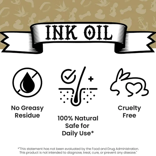 Miniatura 4 de Ink Oil Aceite para barba mezcla de aceites orgánicos de primera calidad Aceite natural para barba para el crecimiento de los hombres