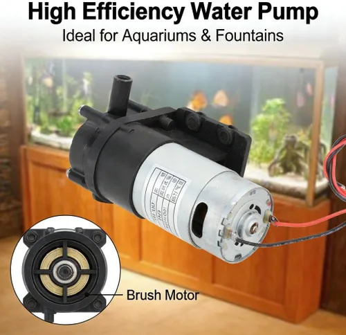 Miniatura 2 de Bomba de agua para pecera con motor cepillado DC 24 V, plásticos de ingeniería duraderos para fuente y sistema de circulación solar, alta presión