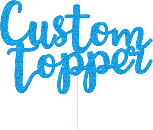 Miniatura 17 de EDSG Decoración personalizada para tartas, decoración personalizada de doble cara con purpurina para tartas con cualquier número de texto, 11 Oro
