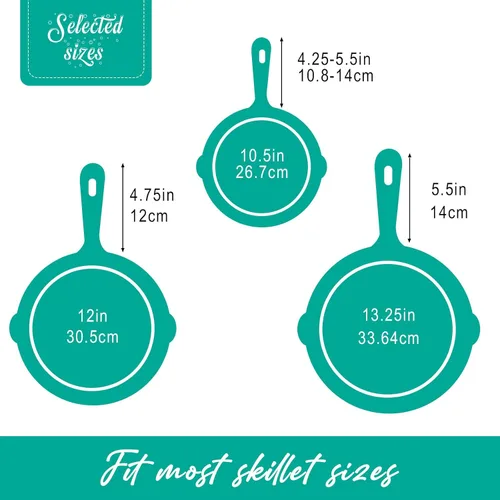 Miniatura 5 de Joyhalo Joyhalo Funda para Mango de Sartén de Hierro Fundido, Paquete de 6 Fundas para Mango de Olla Resistentes al Calor, Fundas para Mango
