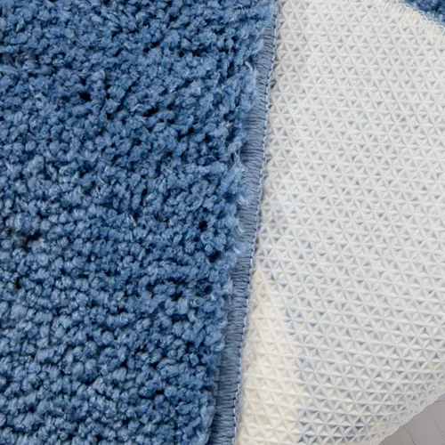 Miniatura 8 de IcosaMro Alfombra de baño azul con diseño de ballena, bonita alfombra antideslizante, lavable, de microfibra, absorbente de agua, alfombra de piso