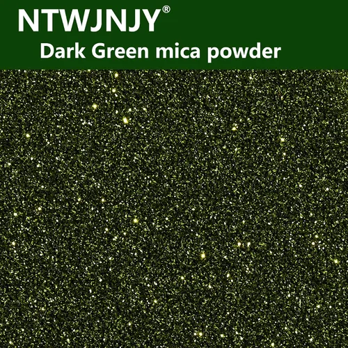 Miniatura 3 de NTWJNJY Polvo de Mica Verde Oscuro, Polvo de Mica Natural con Destello para Resina Epóxica/Velas/Jabón/Brillo de Labios/Slime/Arena Movediza/Bombas