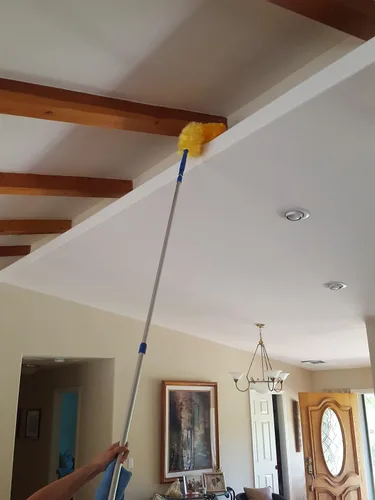 Miniatura 9 de Feather Microfiber Plus Nylon Static Cobweb Duster Alcanza hasta 20 pies Kit de plumero Webster de ventilador de techo extensible de 3 niveles