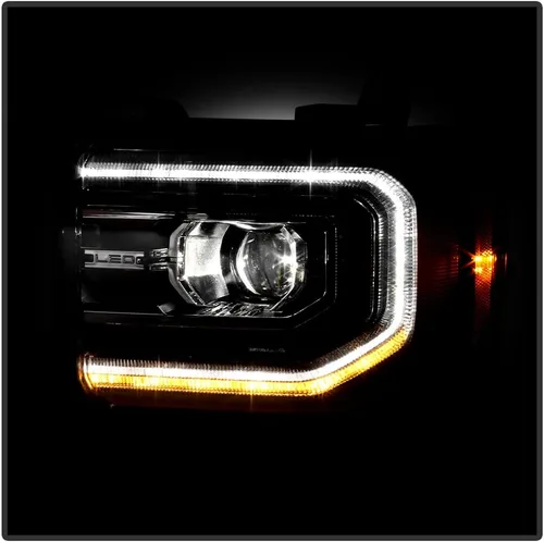 Miniatura 6 de ACANII - Para 2016 2017 2018 GMC Sierra 1500 Full LED Modelo Proyector Faros Faros Repacement Par Set Izquierdo+Derecho