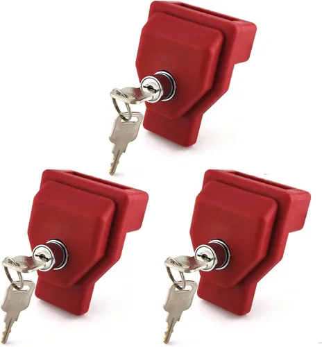 Plástico, Cerradura de Mano Glad, con Llave Igual, Paquete de 3